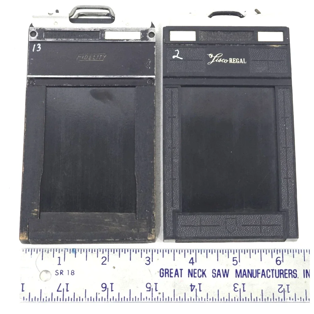 2 Vintage Lisco Regal 2-1/4 x 3-1/4 Cut Sheet Film Holders 2x3 Camera